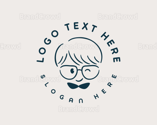 Cute Boy Fashion Logo