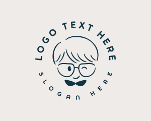 Optometrist - Cute Boy Fashion logo design