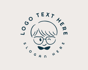 Cute Boy Fashion Logo