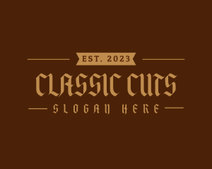 Barber Shop - Gothic Masculine Business logo design