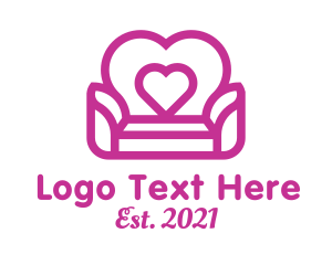 Wood - Love Couch Furniture logo design