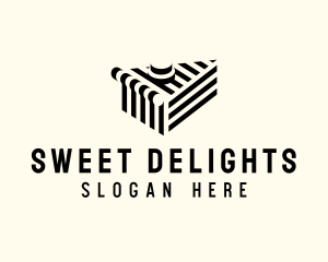 Geometric Dessert Pie logo design