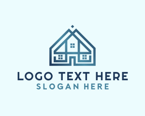 Geometric - Real Estate Roof House logo design