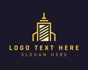 Office Space - Yellow Construction Property logo design