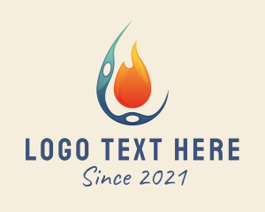 Heating And Cooling - Industrial Heating Cooling logo design