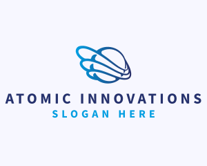 Gradient Biotech Wave logo design