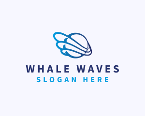 Gradient Biotech Wave logo design