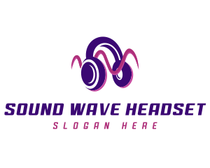 Headset - Music Headset Soundwave logo design