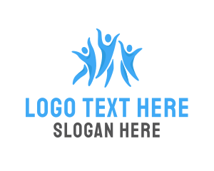 Human Resources - Happy Community People logo design