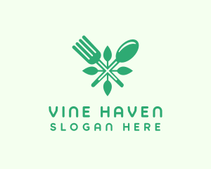 Salad Vegan Greens Food logo design