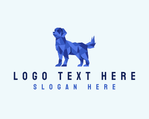 Polygonal - Dog Pet Geometric logo design