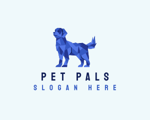 Dog Pet Geometric logo design