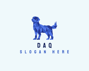 Red Dog - Dog Pet Geometric logo design