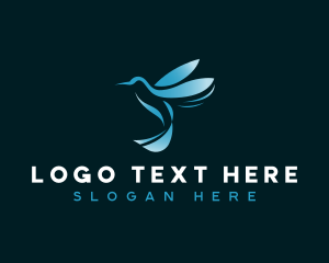 Dynamic - Flying Hummingbird Aviary logo design