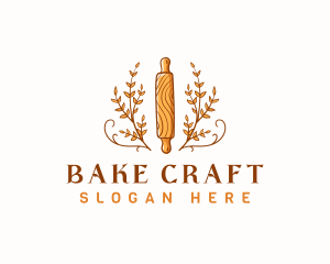 Baking Pastry Rolling Pin logo design