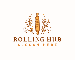 Baking Pastry Rolling Pin logo design