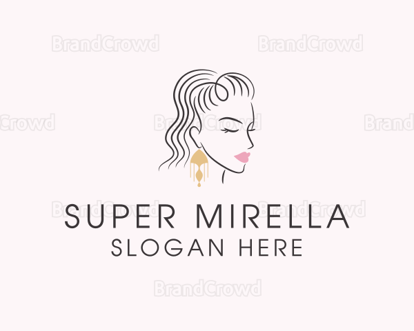 Female Fashion Earring Logo