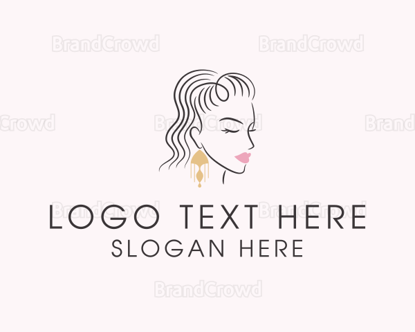 Female Fashion Earring Logo