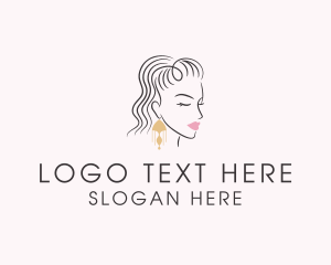 Lady - Female Fashion Earring logo design