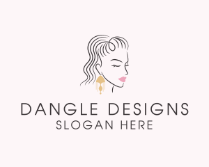 Dangle - Female Fashion Earring logo design