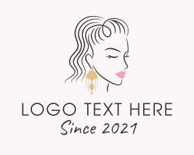 Female - Female Fashion Earring logo design