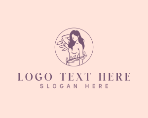 Erotic - Leaf Woman Spa logo design