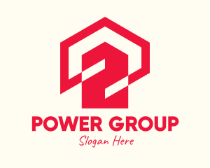 Multiple - Red Home Number 2 logo design