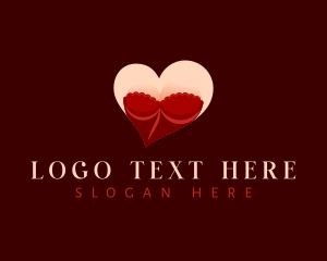 Naughty - Sexy Boobs Lingerie logo design