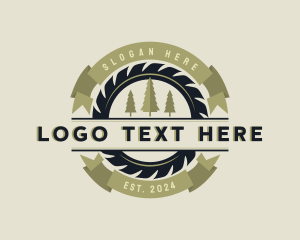 Saw  Blade - Forest Saw Lumberjack logo design