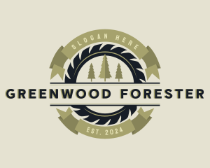 Forest Saw Lumberjack logo design