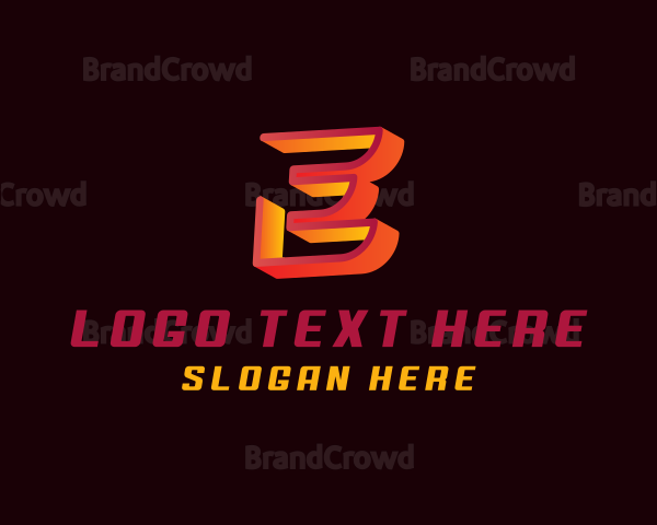 Cyber Tech 3D Letter E Logo