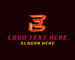 3d - Cyber Tech 3D Letter E logo design