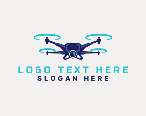 Lens - Drone Surveillance Camera logo design