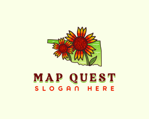 Oklahoma Flower Bloom logo design