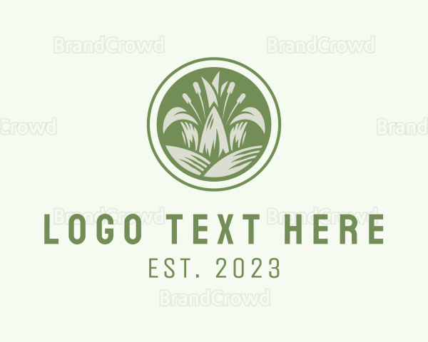 Grass Lawn Gardening Logo