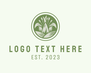 Yard Work - Grass Lawn Gardening logo design