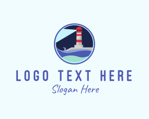 Light Tower - Sea Lighthouse Coast logo design