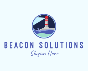 Sea Lighthouse Coast  logo design