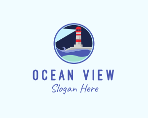 Sea Lighthouse Coast  logo design