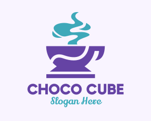 Purple Coffee Cup Logo