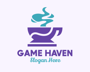 Purple Coffee Cup Logo