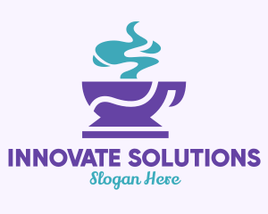 Purple Coffee Cup Logo