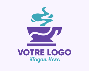 Purple Coffee Cup Logo