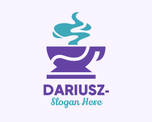 Purple Coffee Cup Logo