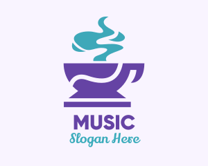 Purple Coffee Cup Logo