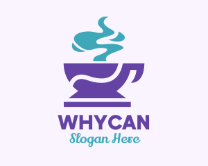 Purple Coffee Cup Logo