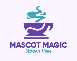 Purple Coffee Cup logo design