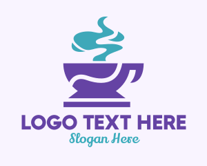 Purple Coffee Cup Logo