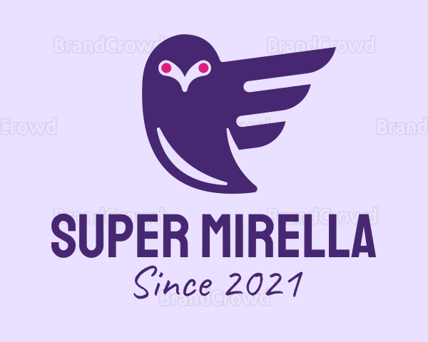 Purple Flying Owl Logo