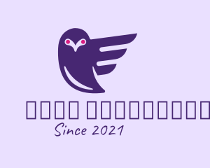 Owl - Purple Flying Owl logo design